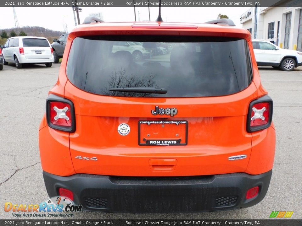 2021 Jeep Renegade Latitude 4x4 Omaha Orange / Black Photo #6