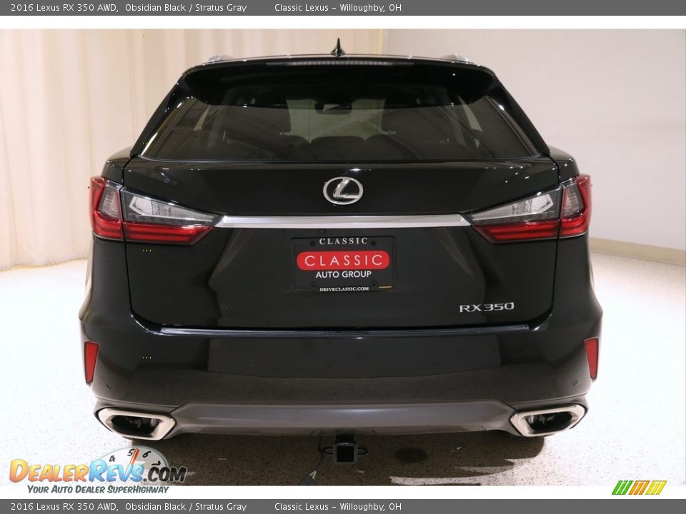 2016 Lexus RX 350 AWD Obsidian Black / Stratus Gray Photo #34