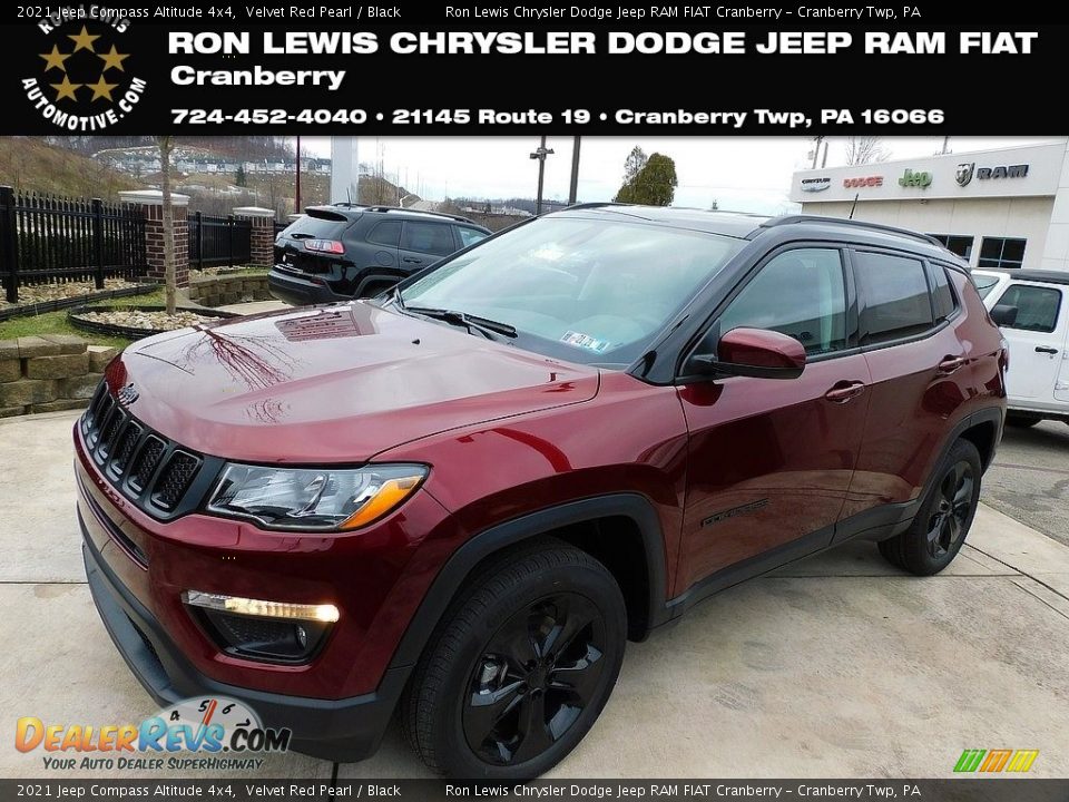 2021 Jeep Compass Altitude 4x4 Velvet Red Pearl / Black Photo #1