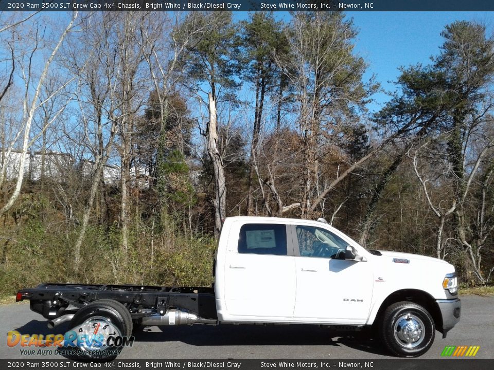 2020 Ram 3500 SLT Crew Cab 4x4 Chassis Bright White / Black/Diesel Gray Photo #5