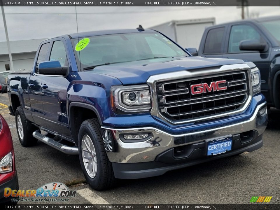 2017 GMC Sierra 1500 SLE Double Cab 4WD Stone Blue Metallic / Jet Black Photo #1