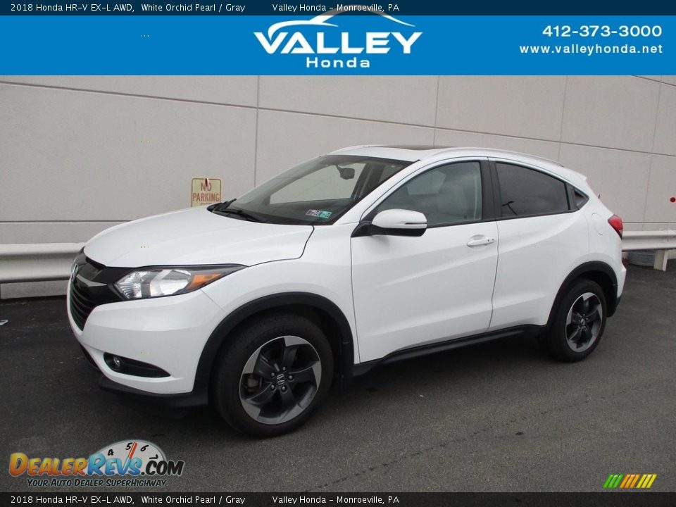 2018 Honda HR-V EX-L AWD White Orchid Pearl / Gray Photo #1