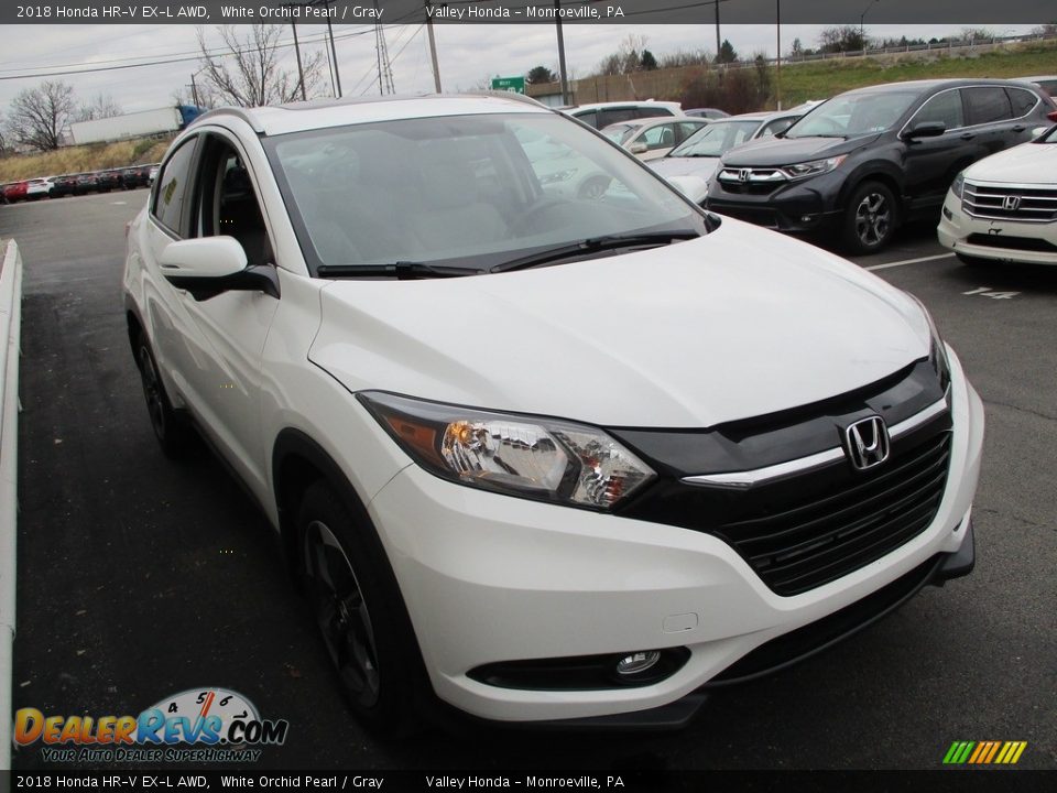 2018 Honda HR-V EX-L AWD White Orchid Pearl / Gray Photo #8