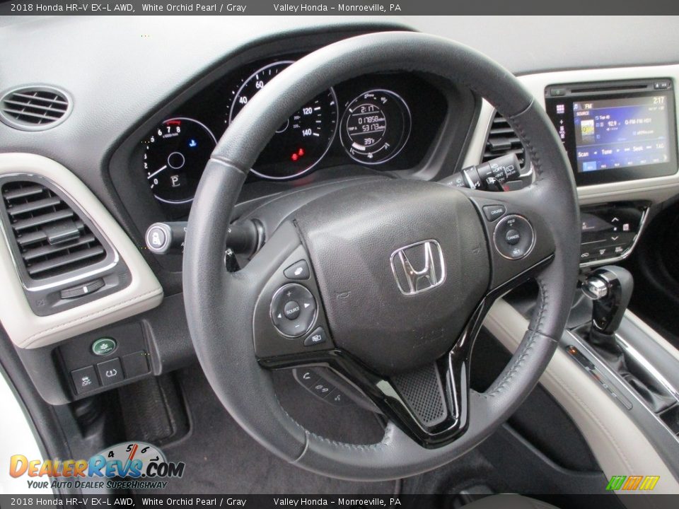 2018 Honda HR-V EX-L AWD White Orchid Pearl / Gray Photo #15