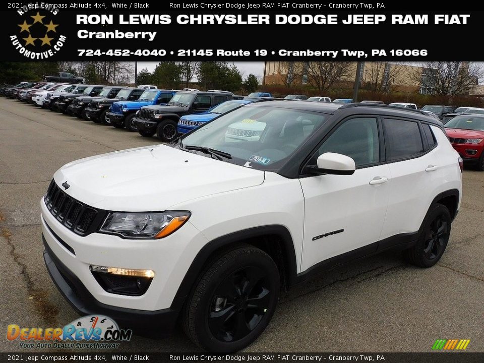 2021 Jeep Compass Altitude 4x4 White / Black Photo #1