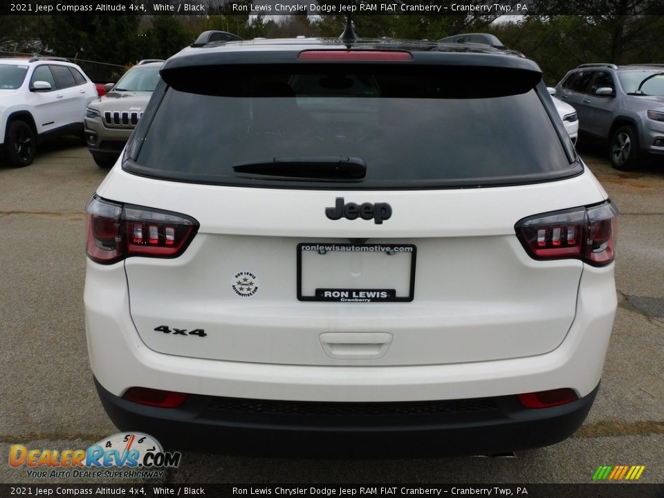 2021 Jeep Compass Altitude 4x4 White / Black Photo #6