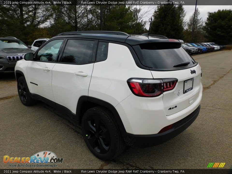 2021 Jeep Compass Altitude 4x4 White / Black Photo #8