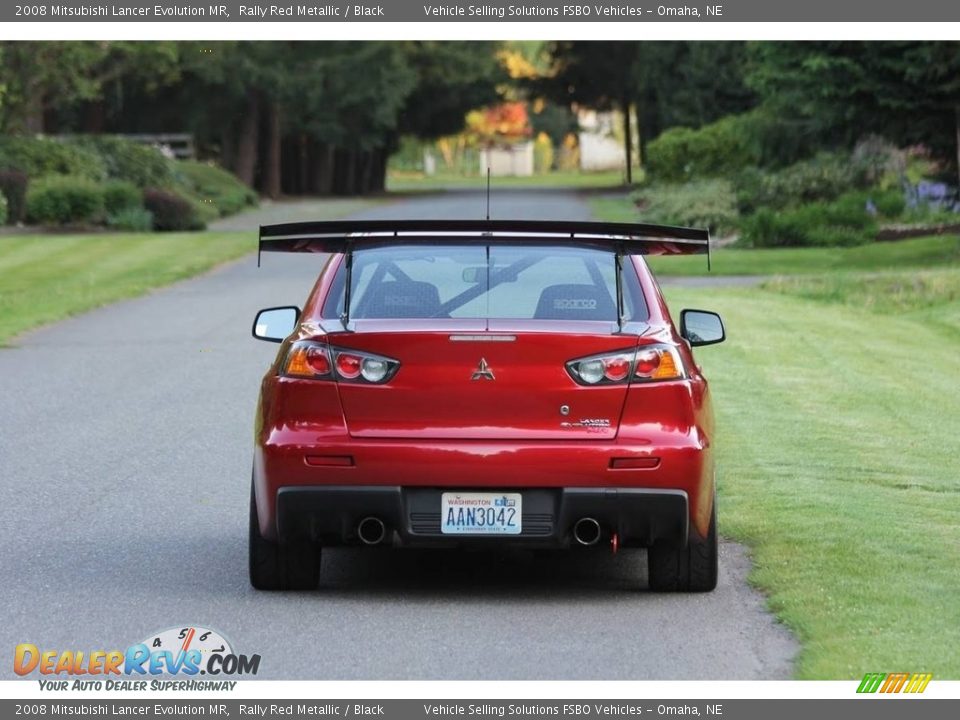 2008 Mitsubishi Lancer Evolution MR Rally Red Metallic / Black Photo #8