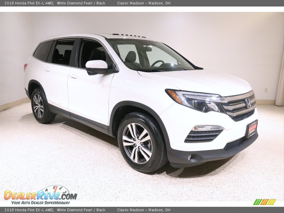 2018 Honda Pilot EX-L AWD White Diamond Pearl / Black Photo #1