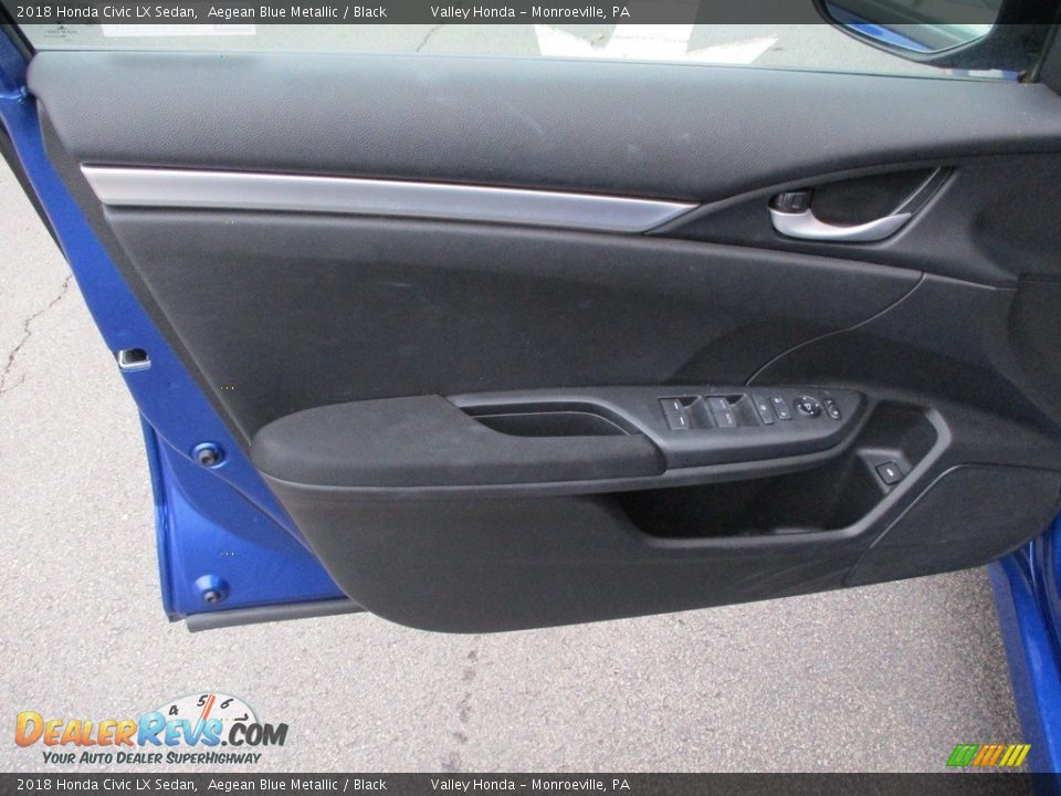 2018 Honda Civic LX Sedan Aegean Blue Metallic / Black Photo #10