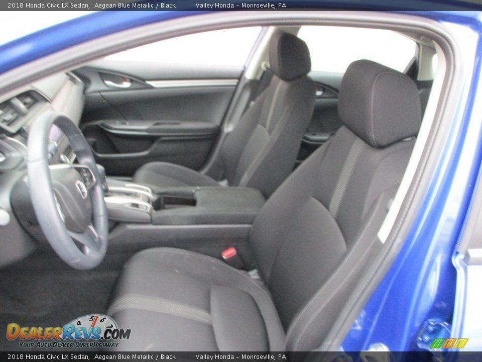 2018 Honda Civic LX Sedan Aegean Blue Metallic / Black Photo #11
