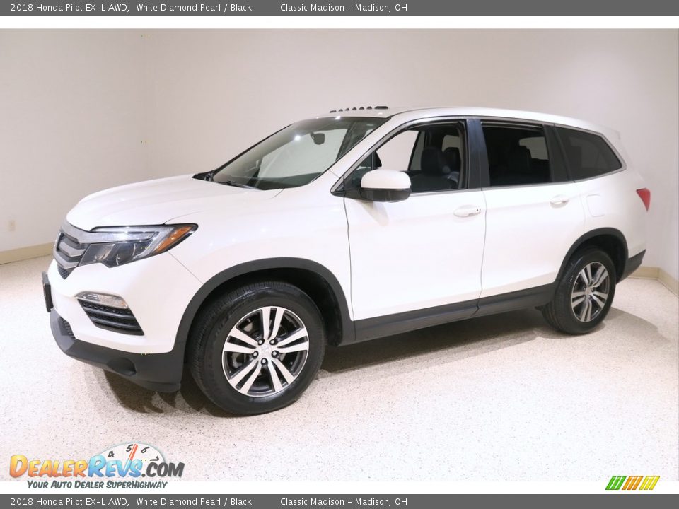 2018 Honda Pilot EX-L AWD White Diamond Pearl / Black Photo #3