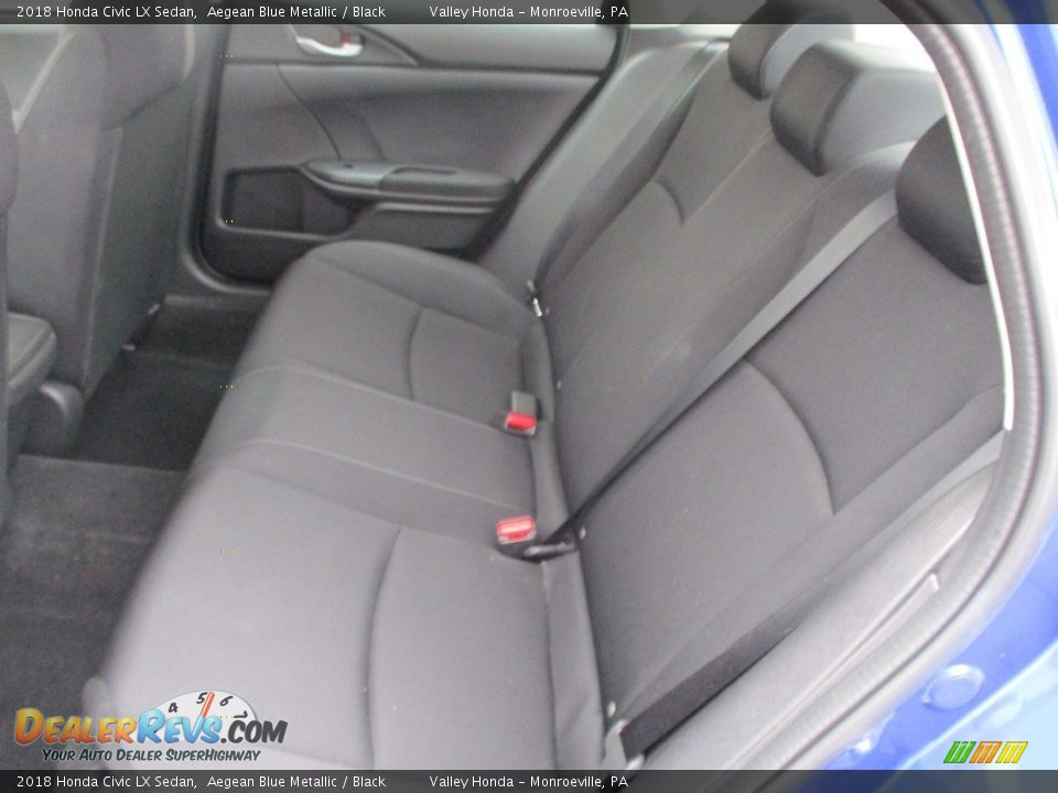 2018 Honda Civic LX Sedan Aegean Blue Metallic / Black Photo #12