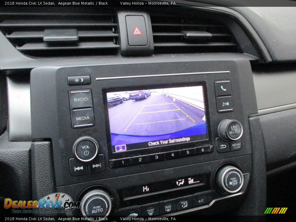2018 Honda Civic LX Sedan Aegean Blue Metallic / Black Photo #16