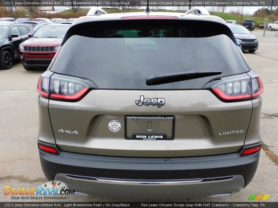 2021 Jeep Cherokee Limited 4x4 Light Brownstone Pearl / Ski Gray/Black Photo #6