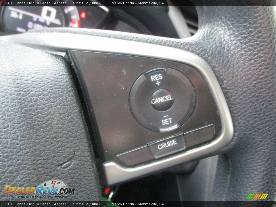 2018 Honda Civic LX Sedan Aegean Blue Metallic / Black Photo #18