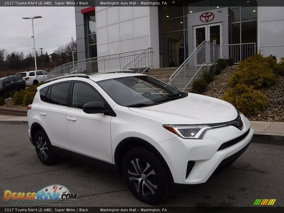 2017 Toyota RAV4 LE AWD Super White / Black Photo #1