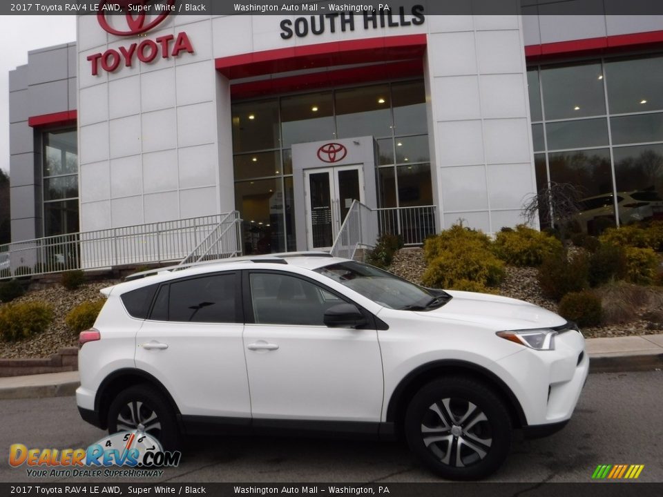 2017 Toyota RAV4 LE AWD Super White / Black Photo #2