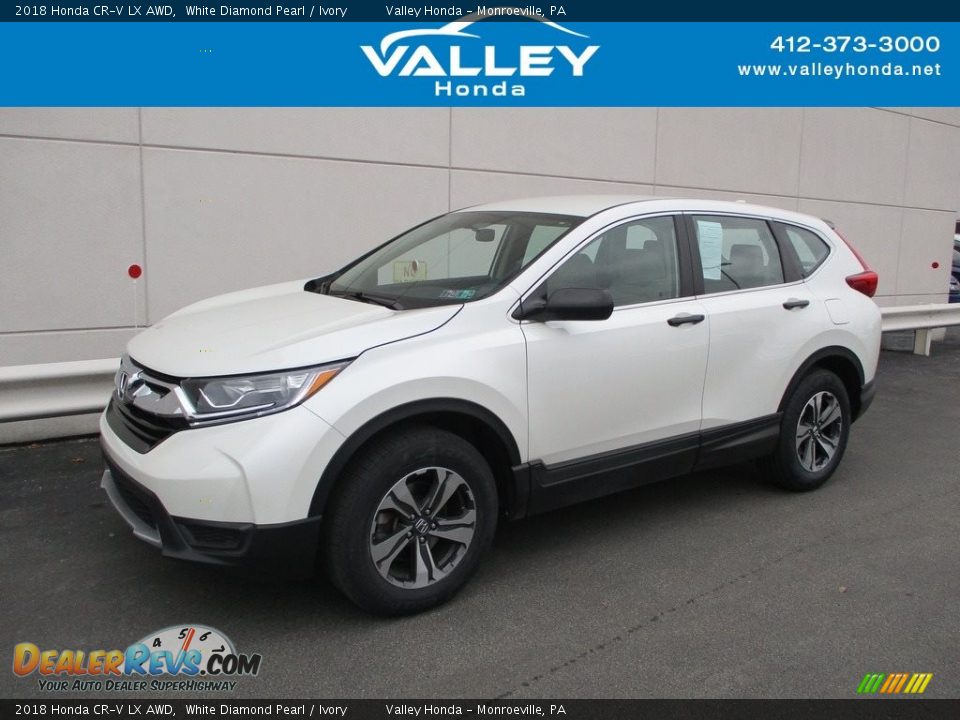 2018 Honda CR-V LX AWD White Diamond Pearl / Ivory Photo #1