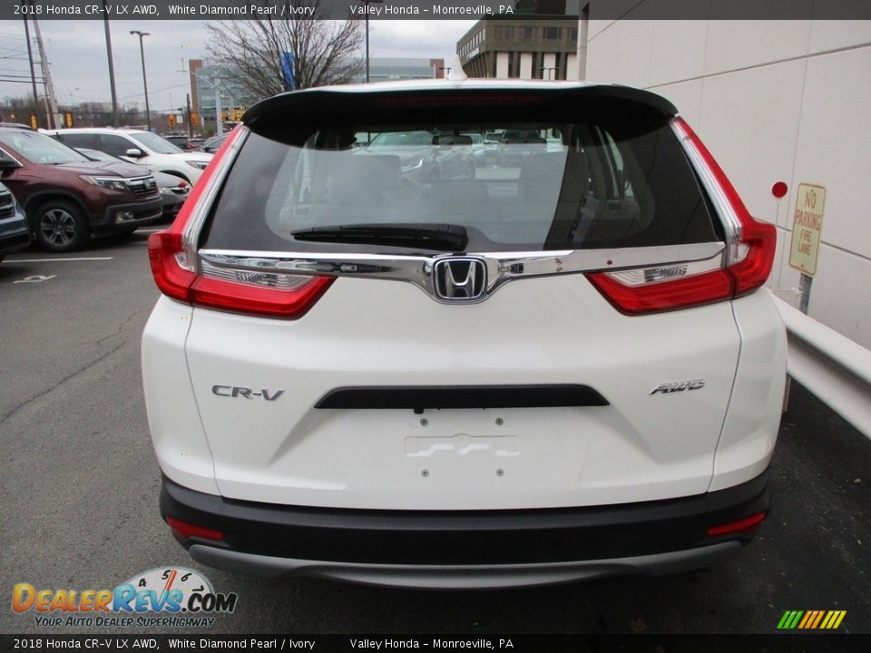 2018 Honda CR-V LX AWD White Diamond Pearl / Ivory Photo #4