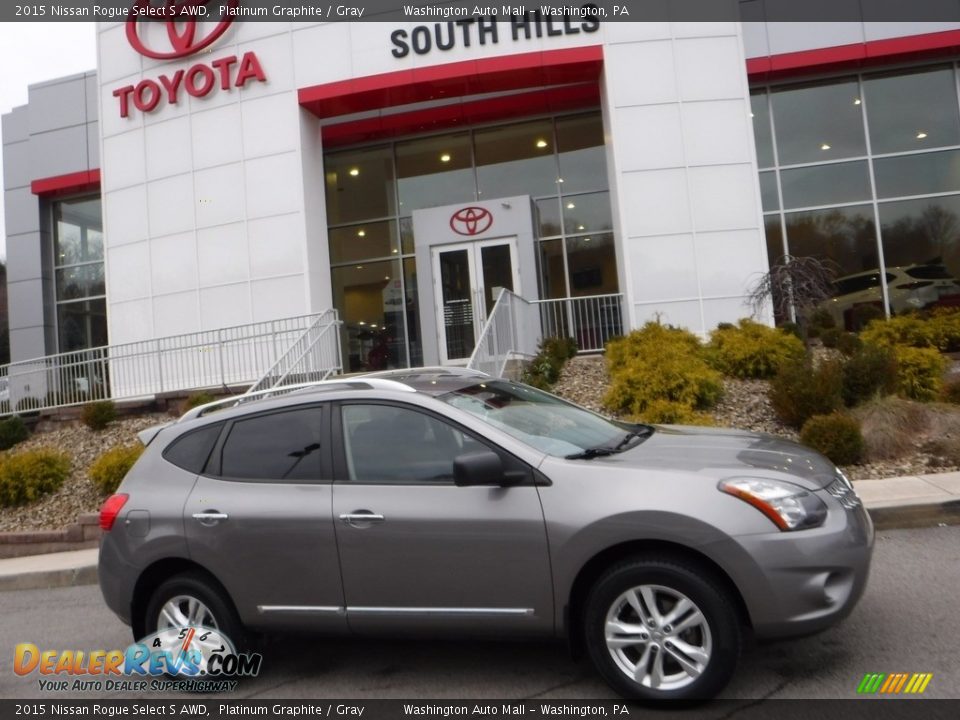 2015 Nissan Rogue Select S AWD Platinum Graphite / Gray Photo #2