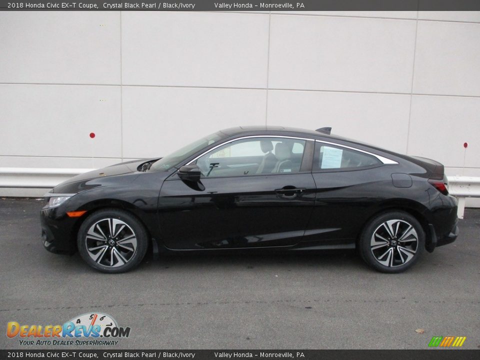 Crystal Black Pearl 2018 Honda Civic EX-T Coupe Photo #2