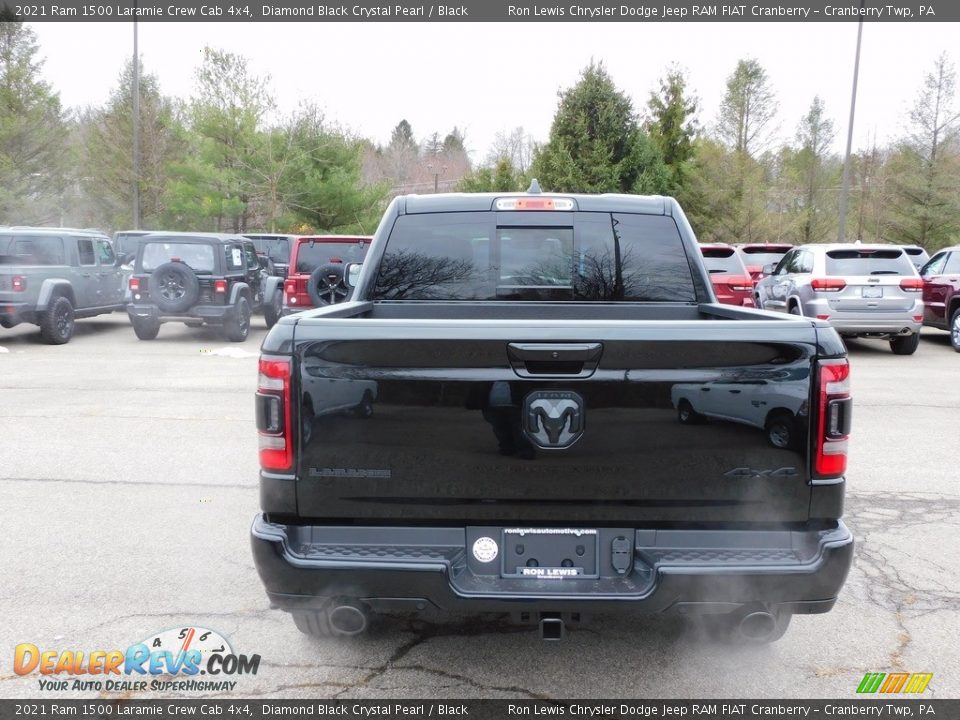 2021 Ram 1500 Laramie Crew Cab 4x4 Diamond Black Crystal Pearl / Black Photo #6