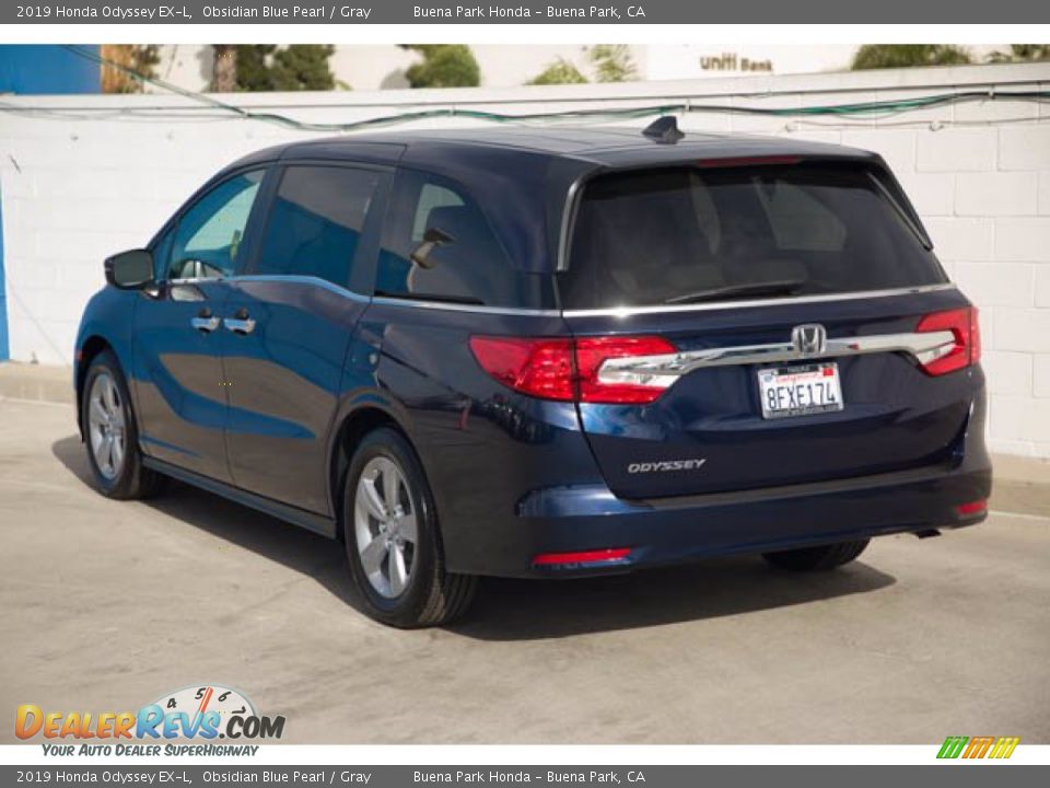 2019 Honda Odyssey EX-L Obsidian Blue Pearl / Gray Photo #2