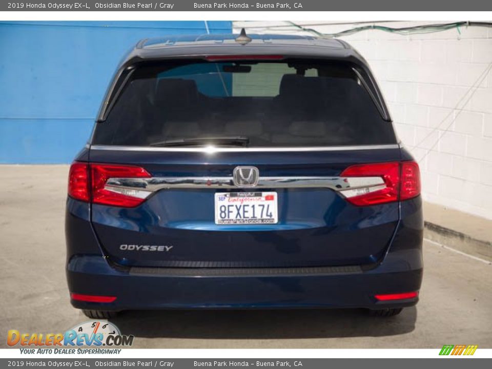 2019 Honda Odyssey EX-L Obsidian Blue Pearl / Gray Photo #9