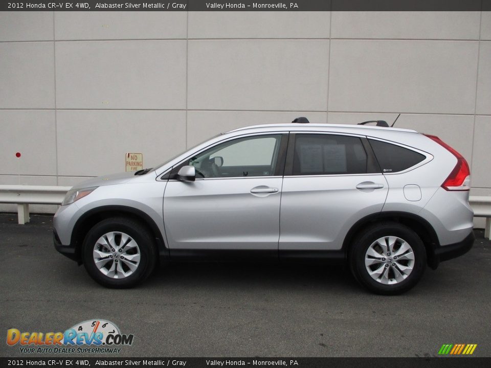 2012 Honda CR-V EX 4WD Alabaster Silver Metallic / Gray Photo #2