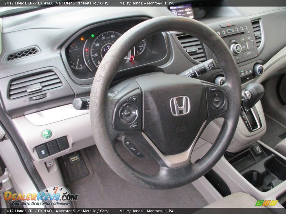2012 Honda CR-V EX 4WD Alabaster Silver Metallic / Gray Photo #14
