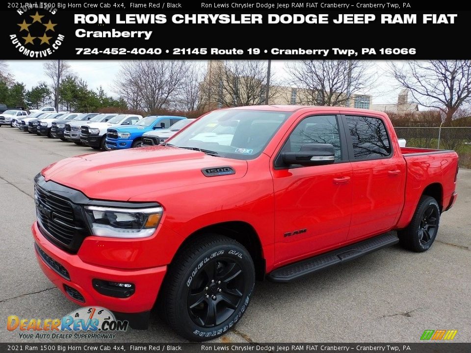2021 Ram 1500 Big Horn Crew Cab 4x4 Flame Red / Black Photo #1