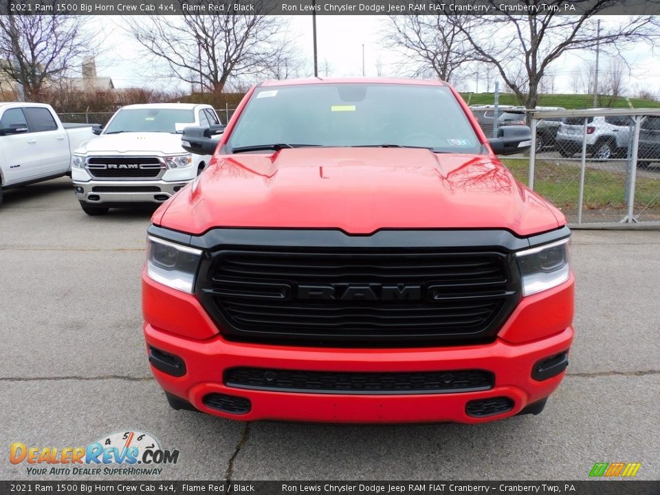 2021 Ram 1500 Big Horn Crew Cab 4x4 Flame Red / Black Photo #2