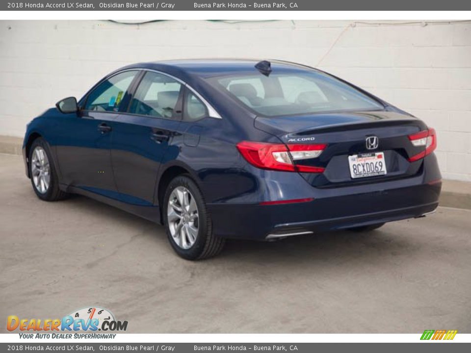 2018 Honda Accord LX Sedan Obsidian Blue Pearl / Gray Photo #2