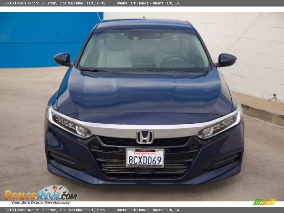 2018 Honda Accord LX Sedan Obsidian Blue Pearl / Gray Photo #7