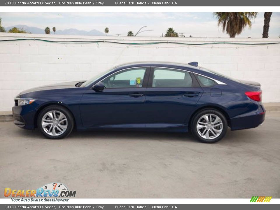 2018 Honda Accord LX Sedan Obsidian Blue Pearl / Gray Photo #10