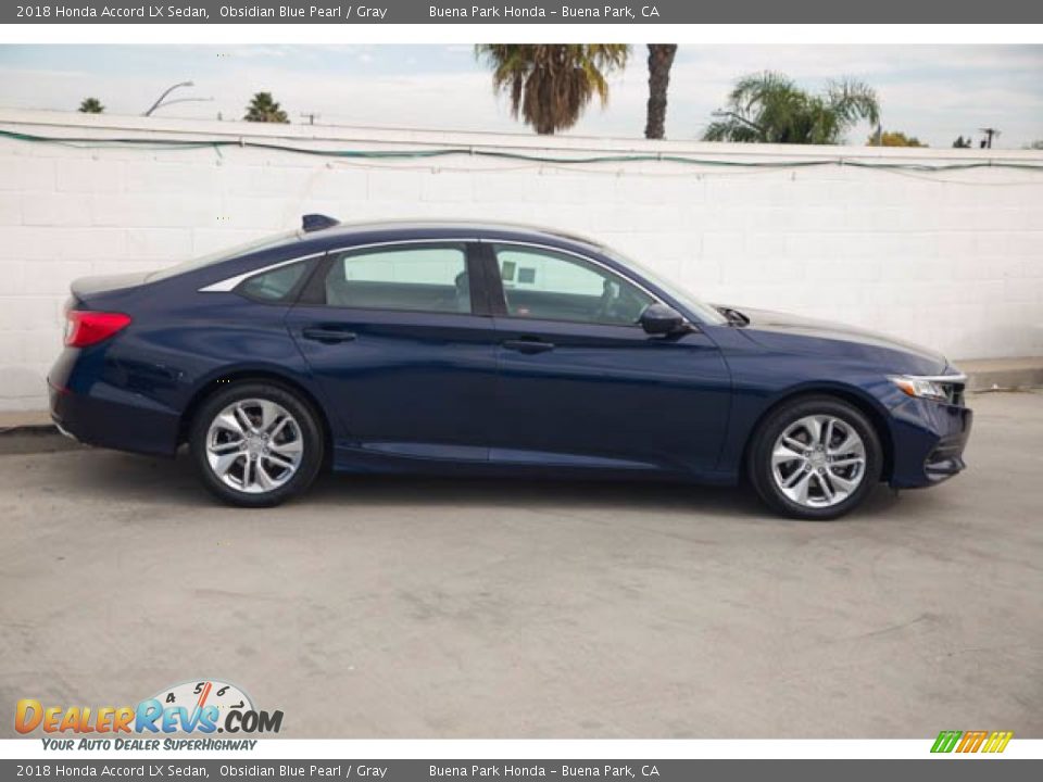 2018 Honda Accord LX Sedan Obsidian Blue Pearl / Gray Photo #14