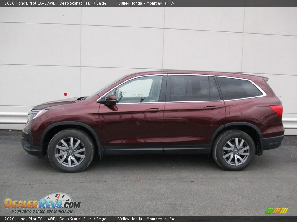 Deep Scarlet Pearl 2020 Honda Pilot EX-L AWD Photo #2