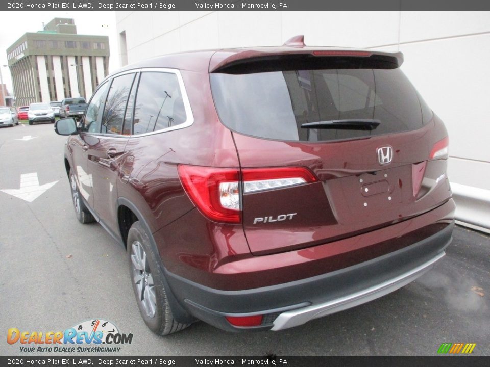 2020 Honda Pilot EX-L AWD Deep Scarlet Pearl / Beige Photo #3