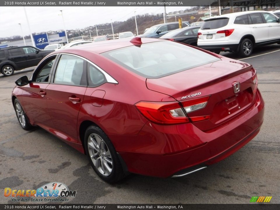 2018 Honda Accord LX Sedan Radiant Red Metallic / Ivory Photo #7