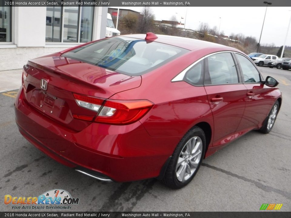 2018 Honda Accord LX Sedan Radiant Red Metallic / Ivory Photo #9