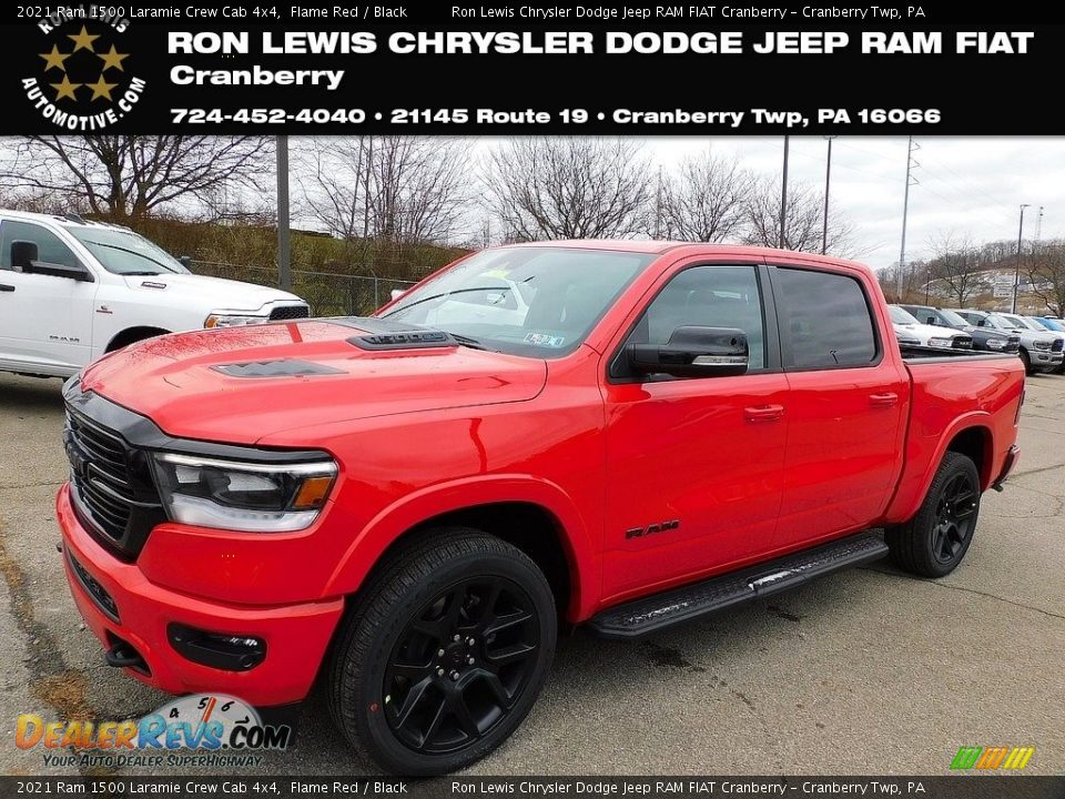 2021 Ram 1500 Laramie Crew Cab 4x4 Flame Red / Black Photo #1
