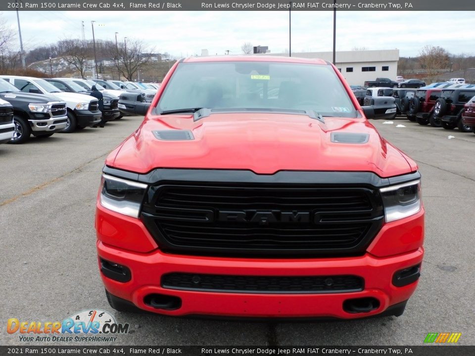 2021 Ram 1500 Laramie Crew Cab 4x4 Flame Red / Black Photo #2