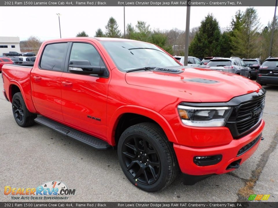 2021 Ram 1500 Laramie Crew Cab 4x4 Flame Red / Black Photo #3