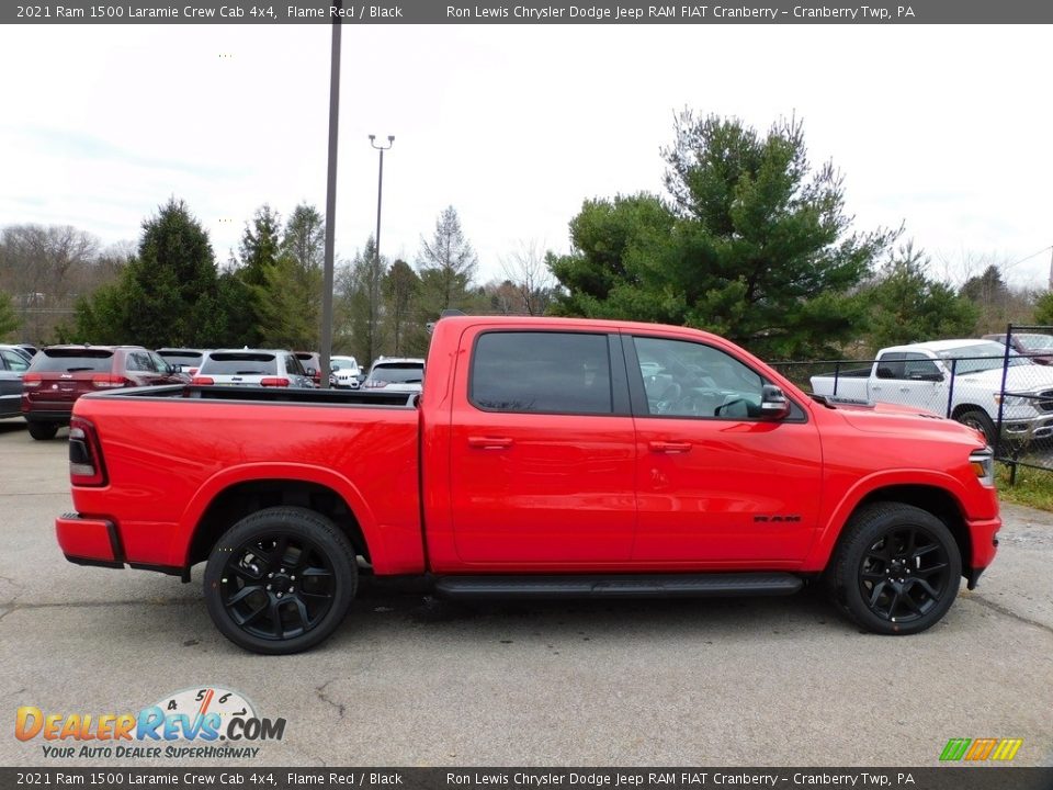2021 Ram 1500 Laramie Crew Cab 4x4 Flame Red / Black Photo #4