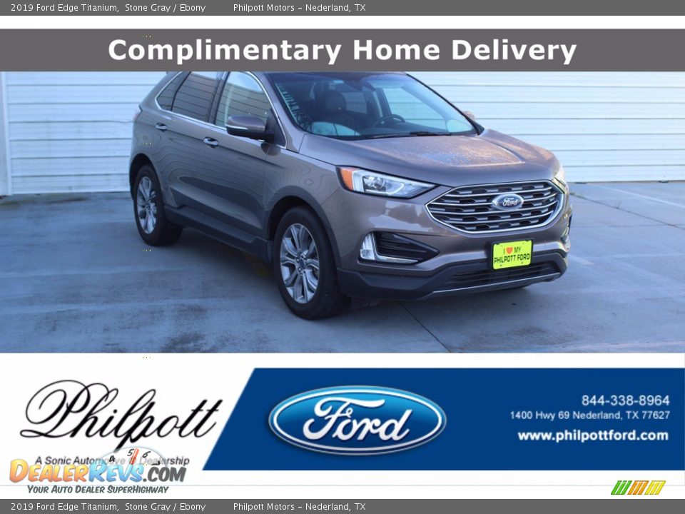 2019 Ford Edge Titanium Stone Gray / Ebony Photo #1