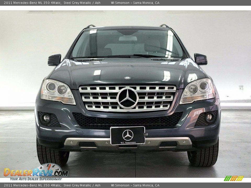 2011 Mercedes-Benz ML 350 4Matic Steel Grey Metallic / Ash Photo #2