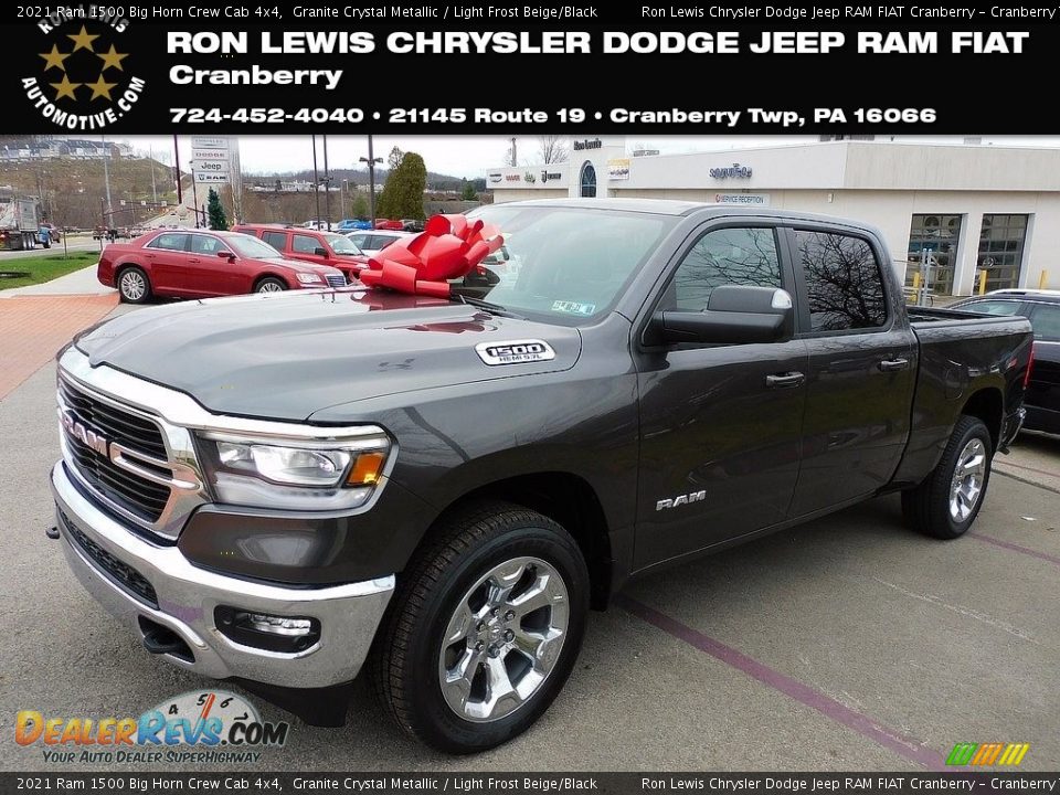 2021 Ram 1500 Big Horn Crew Cab 4x4 Granite Crystal Metallic / Light Frost Beige/Black Photo #1