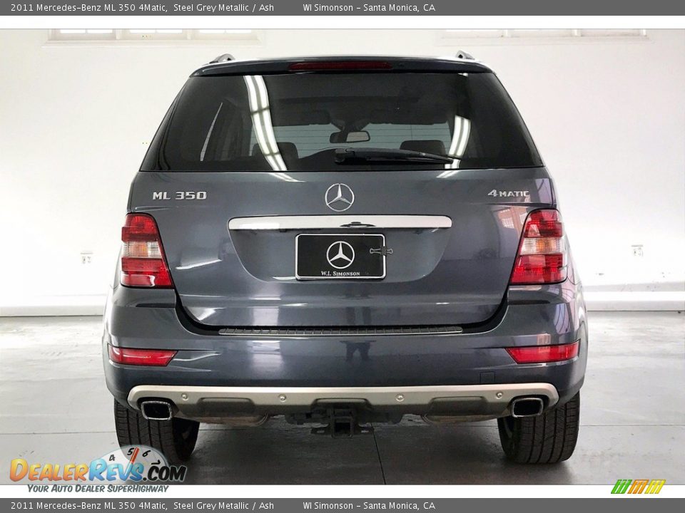2011 Mercedes-Benz ML 350 4Matic Steel Grey Metallic / Ash Photo #3