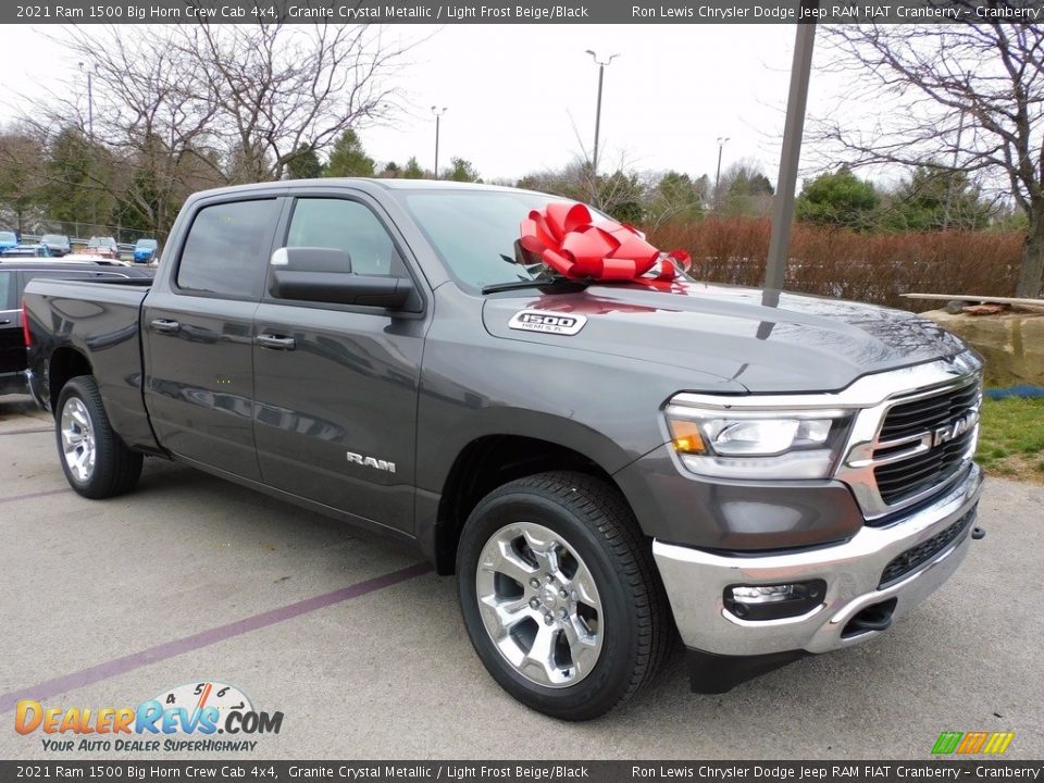 2021 Ram 1500 Big Horn Crew Cab 4x4 Granite Crystal Metallic / Light Frost Beige/Black Photo #3